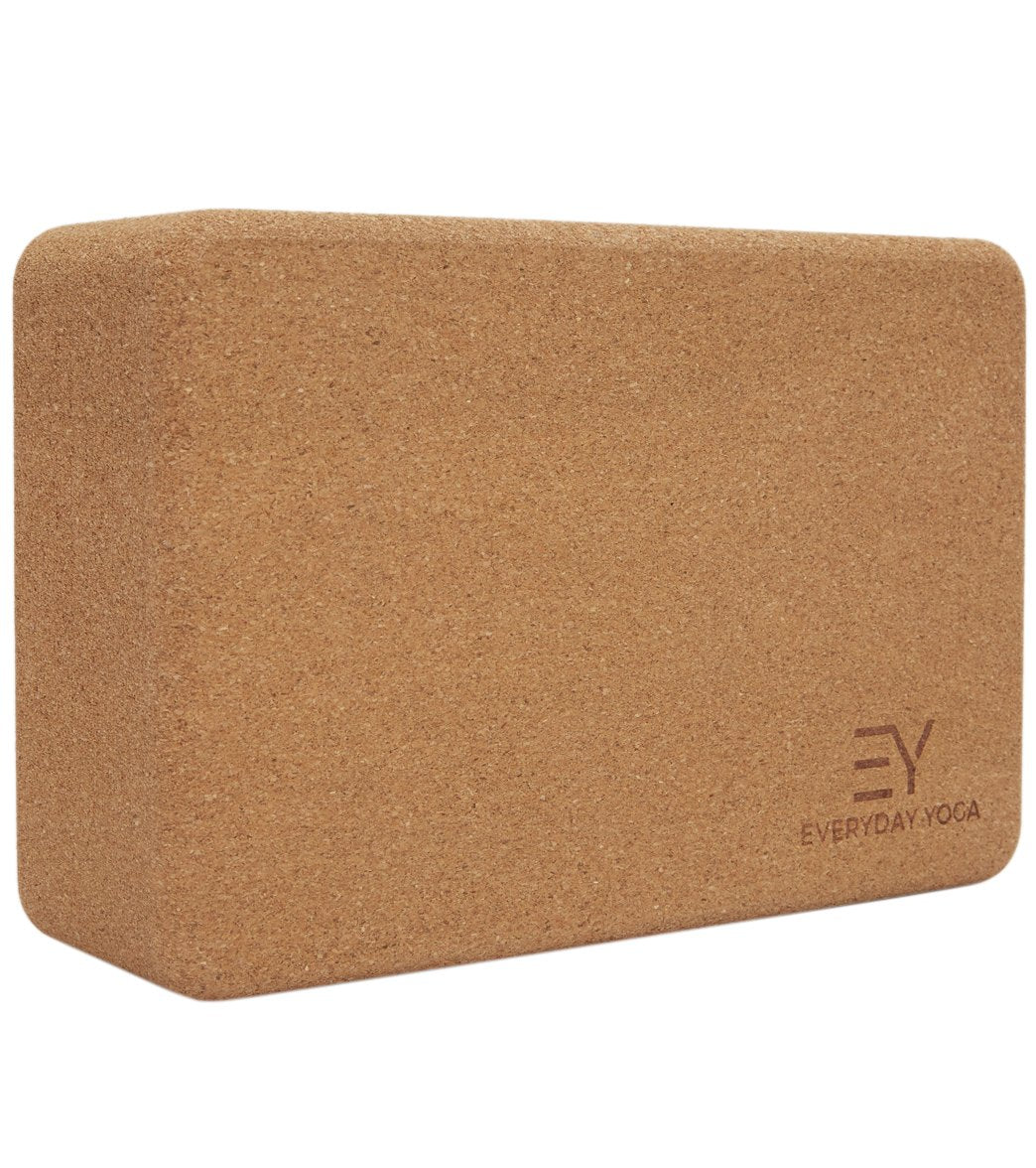 Everyday Yoga Cork Yoga Block 3 Inch Natural