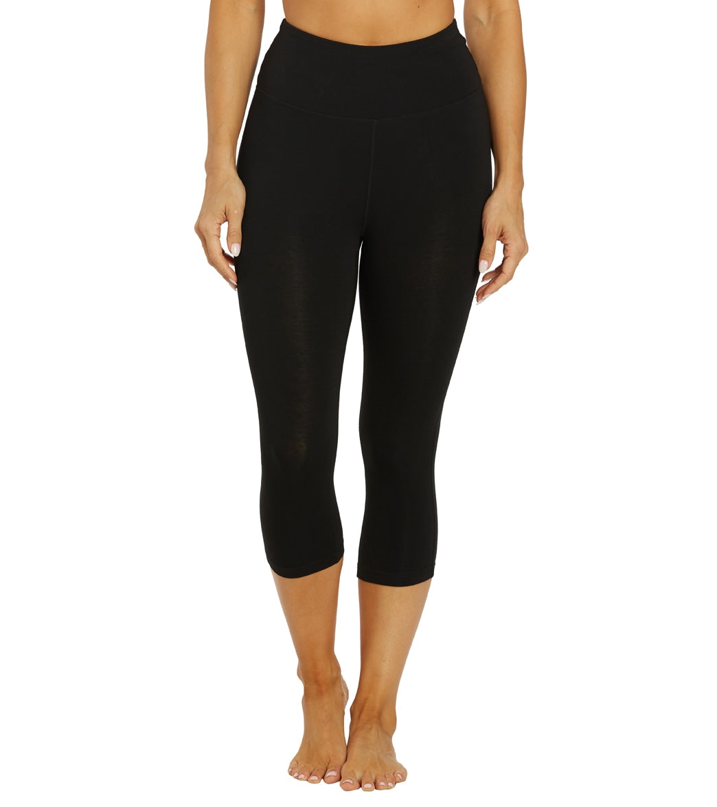 u capris black womens ribbed yoga active leggings