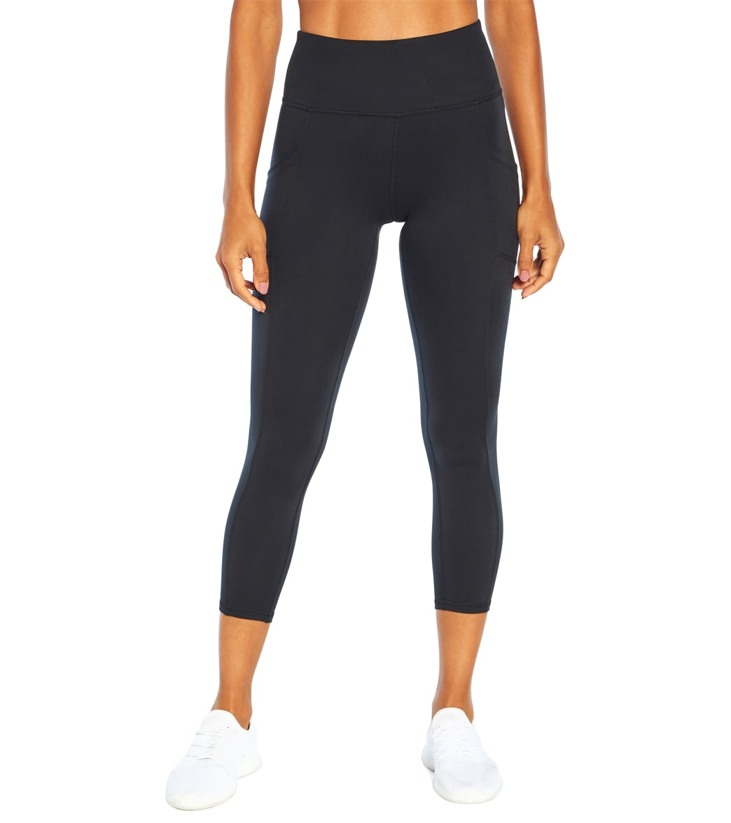 Gaiam Women's Jogger Yoga Pants - High Rise Waist Athleisure Running Pants  with Zipper Pockets