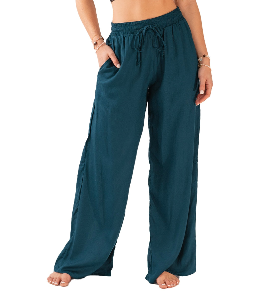 Betiyuaoe Petite Wide Leg Yoga Pants Women's Pants Sports Wide Pants Leg  Hips Slim Solid Color Casual Loose Yoga Pants 