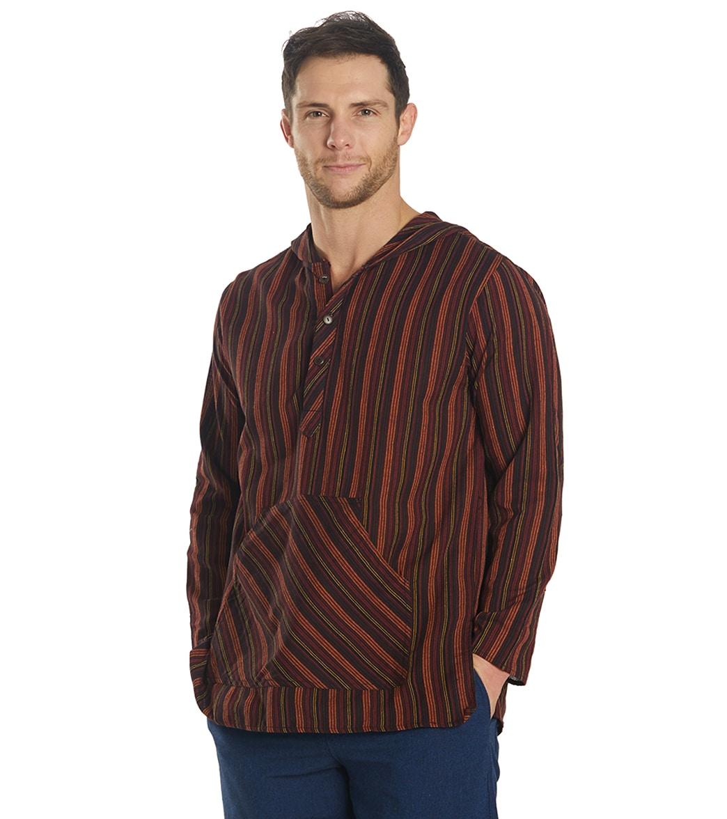 Xersion Studio Mens Burgundy Heather Long Sleeve Hoodie Activewear Shirt  Small