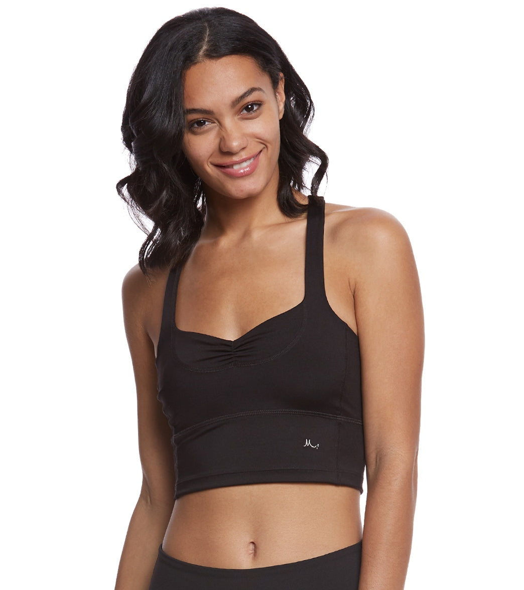 black yoga crop top