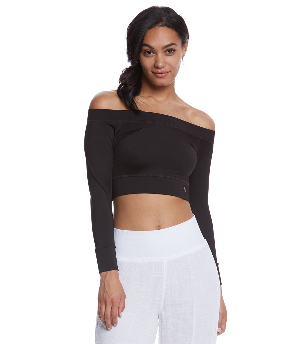 Mika Yoga Wear Chloe Tie Back Crop Long Sleeve