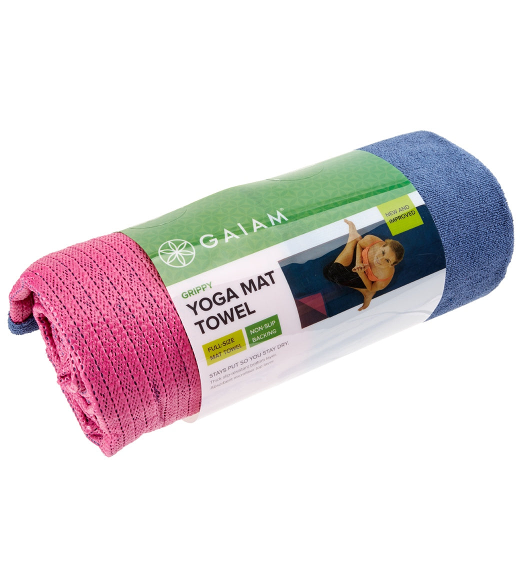 gaiam grippy yoga mat towel