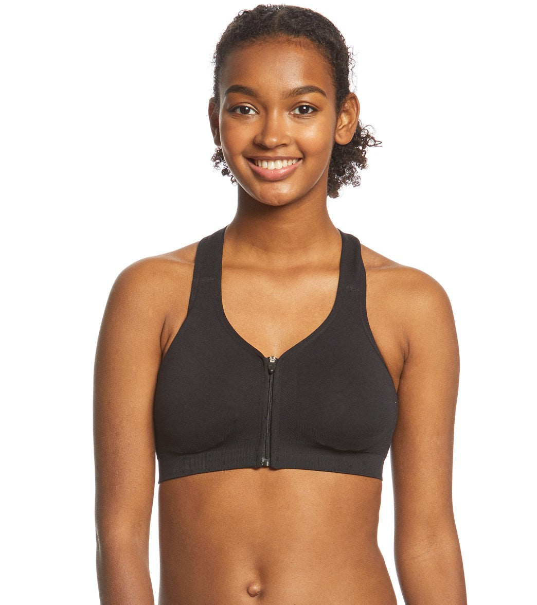 danskin zipper front sports bra