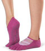 Womens/Ladies Elle Gypsy Half Toe Socks (Blue/Pink) FITNESS-MAD