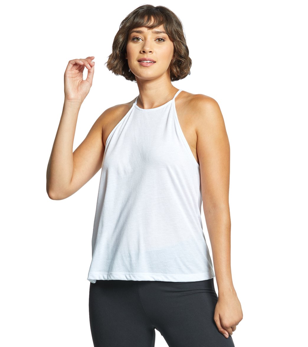 high neck flowy tank