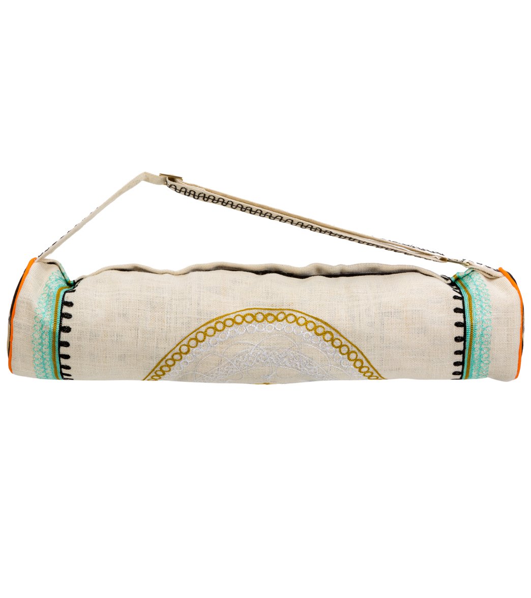 La Vie Boheme Jute Embroidered Yoga Mat Bag At Yogaoutlet Com