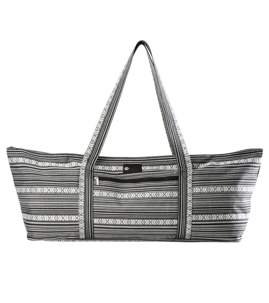 Aurorae Yoga Mat Tote Bag Black/White pattern 100% Polyester