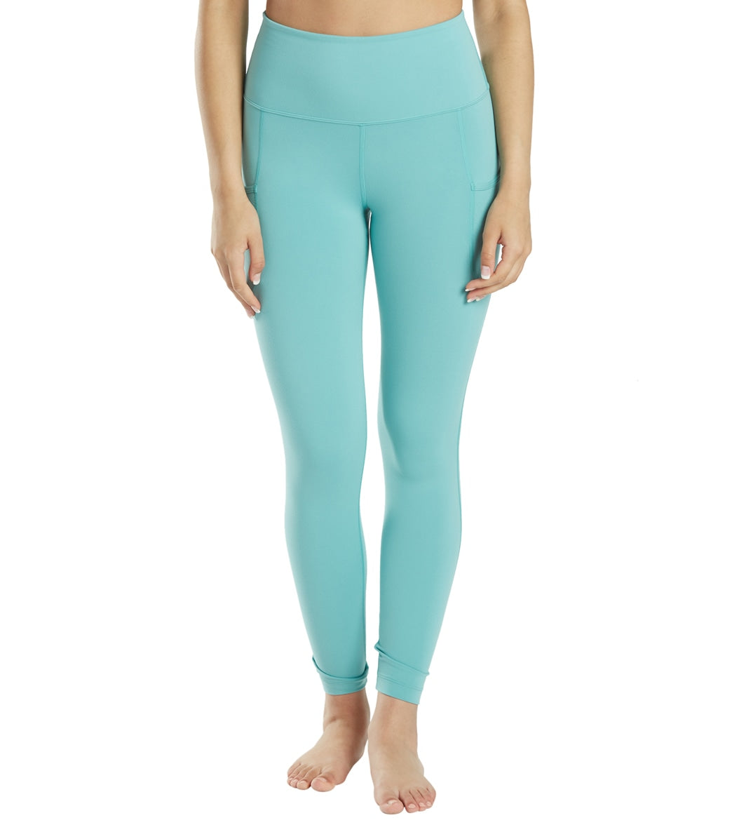 Women's Clothing - Yoga Studio Wrapped 7/8 Leggings - Green