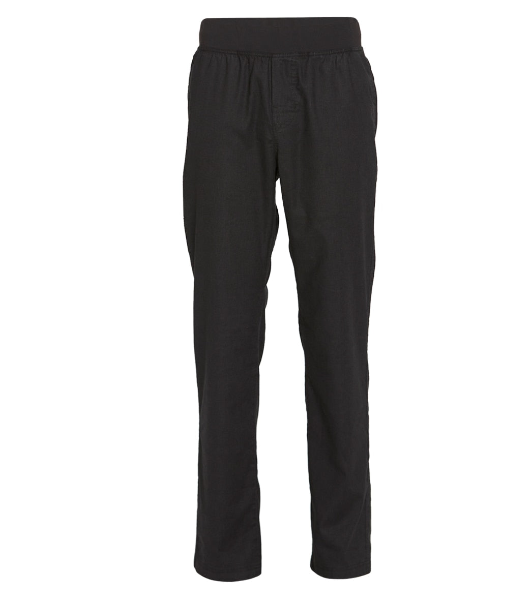 prAna Men's Vaha 32 Inseam Straight Yoga Pants - Dark Black Cotton Moisture Wicking