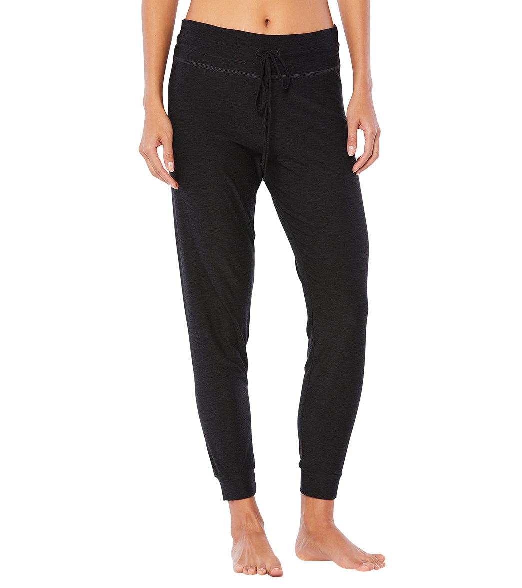 Beyond Yoga Lounge Around Midi Jogger Pants - Darkest Night Spandex Moisture Wicking