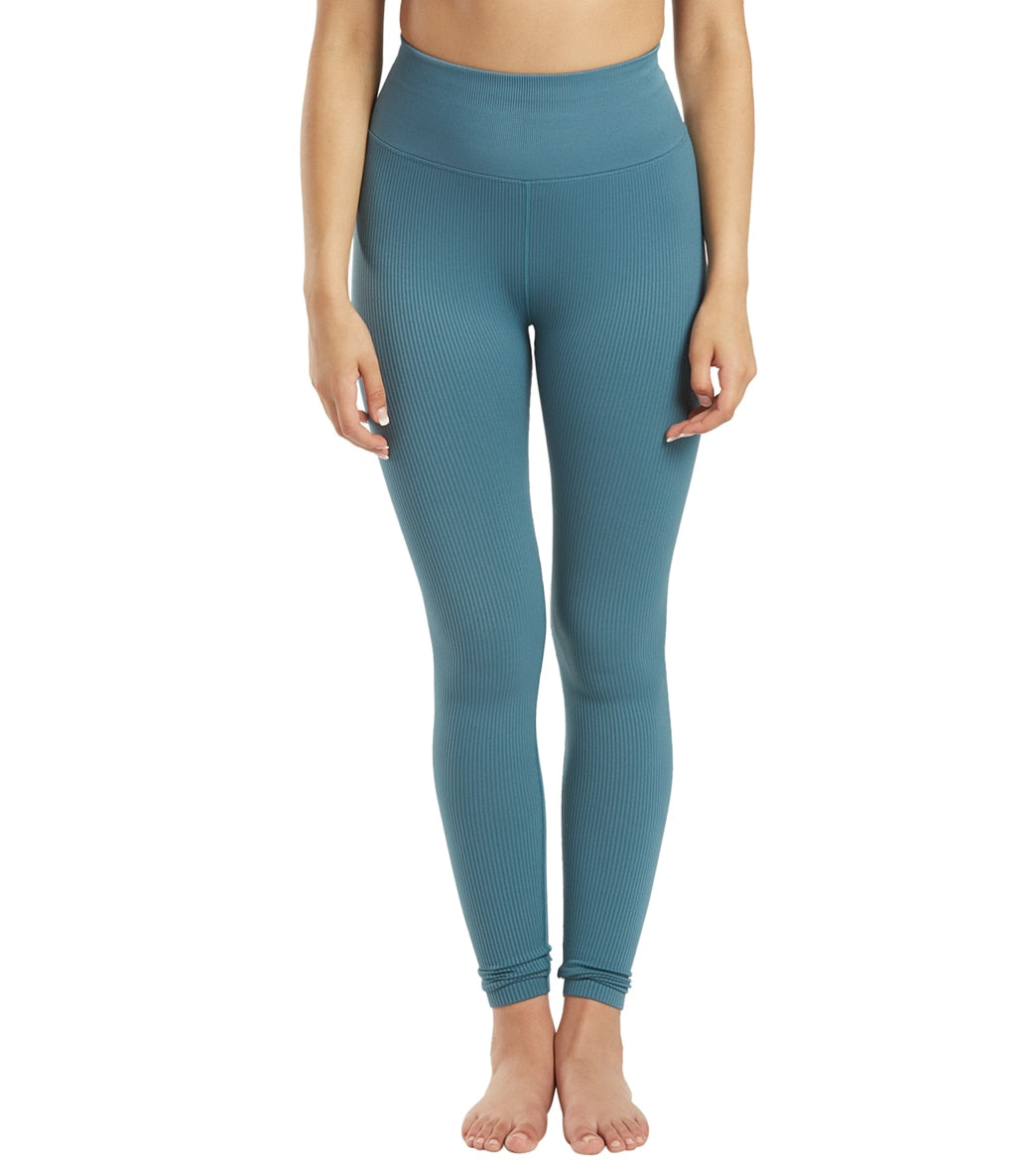 Turquoise Yoga Leggings for Women Soft Soft Capri Yoga Leggings