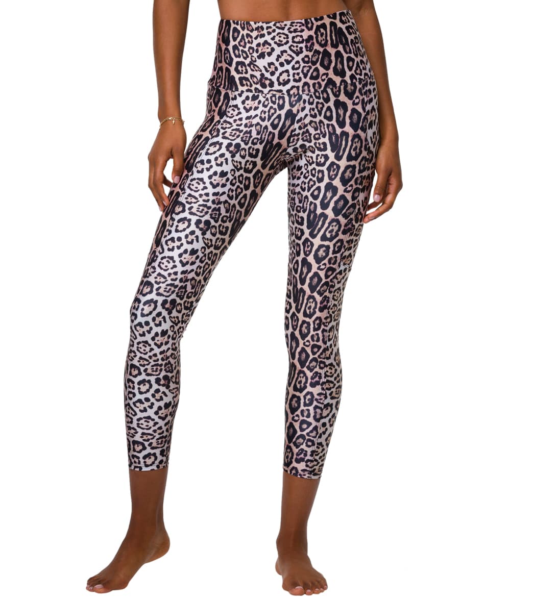 Onzie Pocket Yoga Leggings - Leopard Spandex