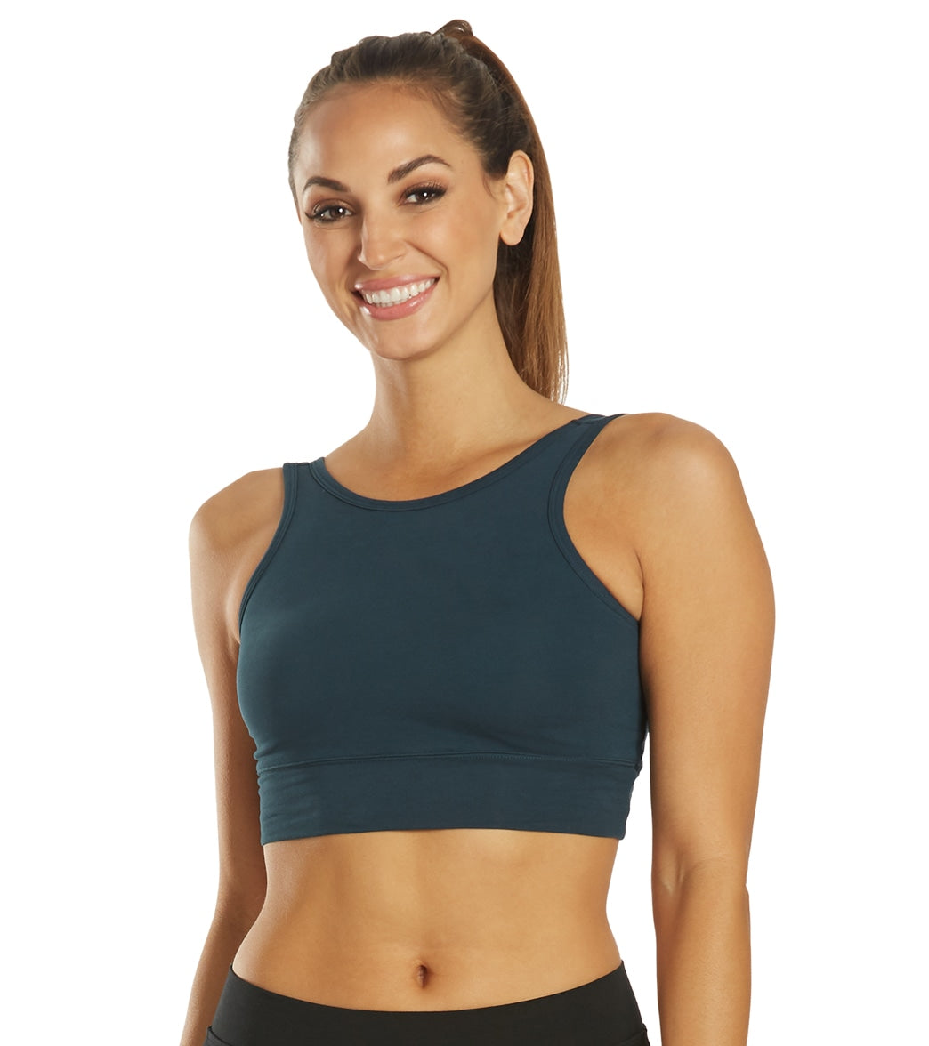 Hard Tail Women's Midi Yoga Sport Bra - Palmetto Small Cotton