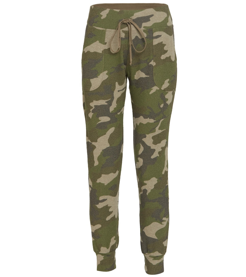 Hard Tail Women's Pull-On Camo Jogger Pants - Gravel - Spandex