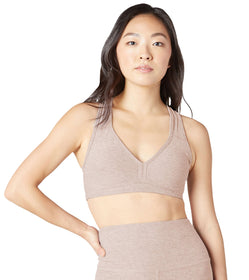 BEYOND YOGA LIFT YOUR SPIRITS BRA SPACEDYE PORT WINE-RUBY