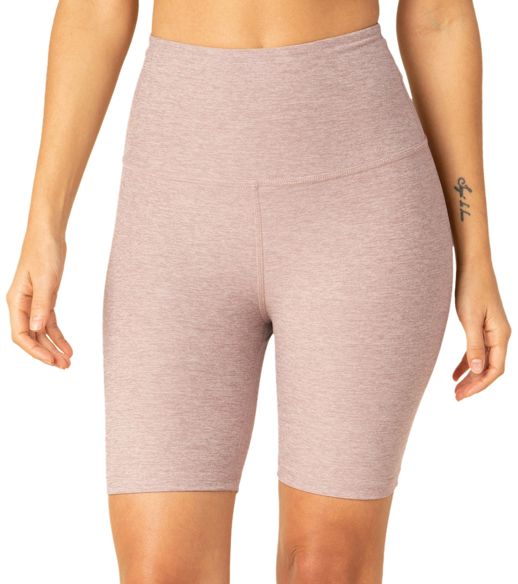 Beyond Yoga Spacedye High Waisted Biker Shorts - Chai Spandex Moisture Wicking