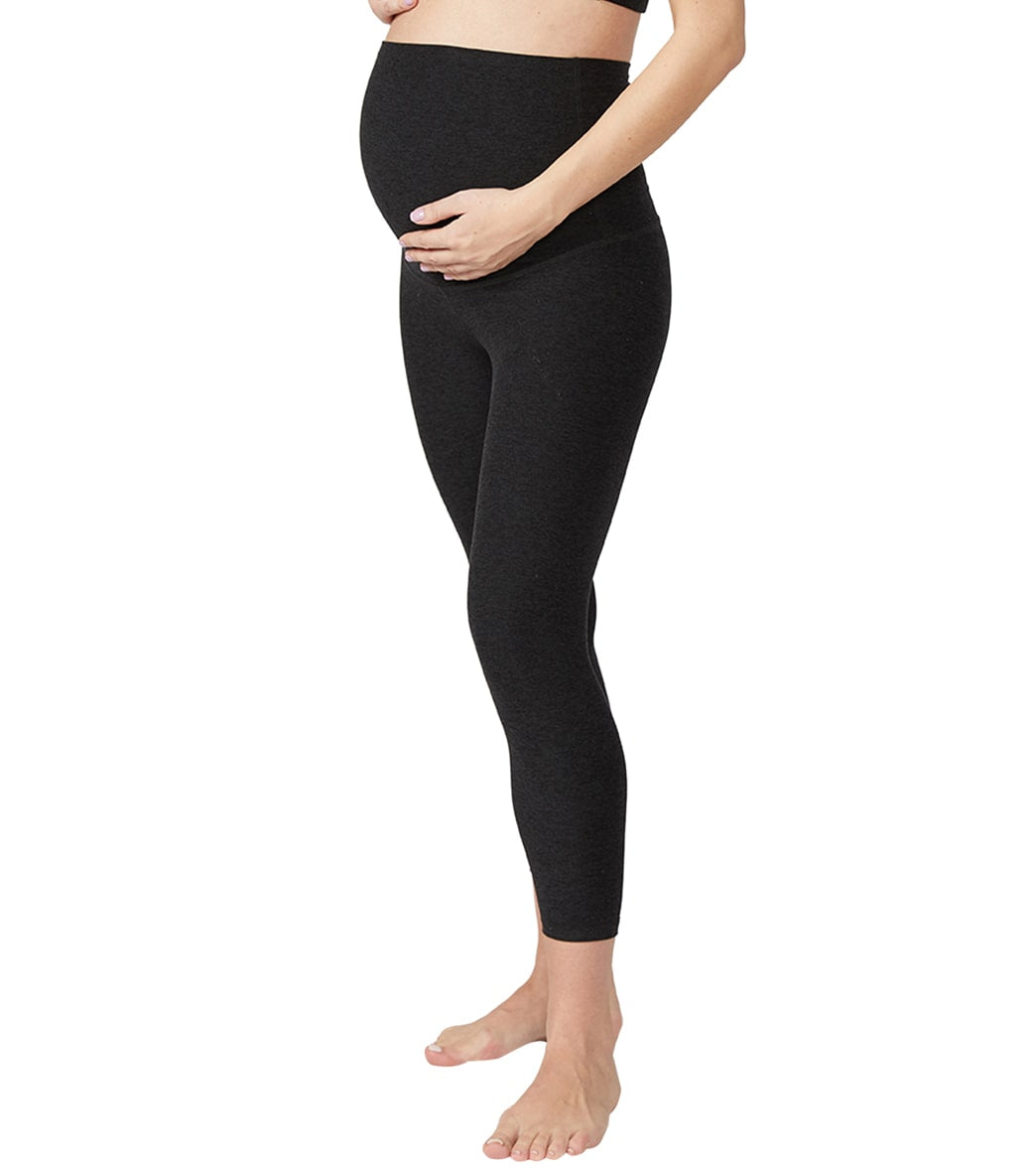 Beyond Yoga Spacedye Love the Bump Capri Pants Maternity Leggings - Darkest Night Moisture Wicking