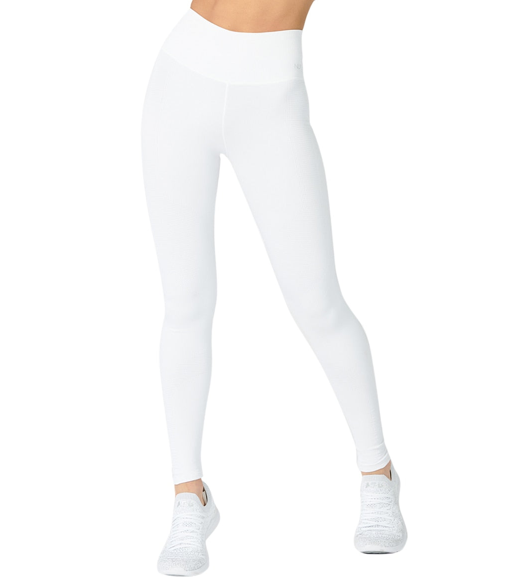 NUX One By Seamless Yoga Leggings - White Spandex