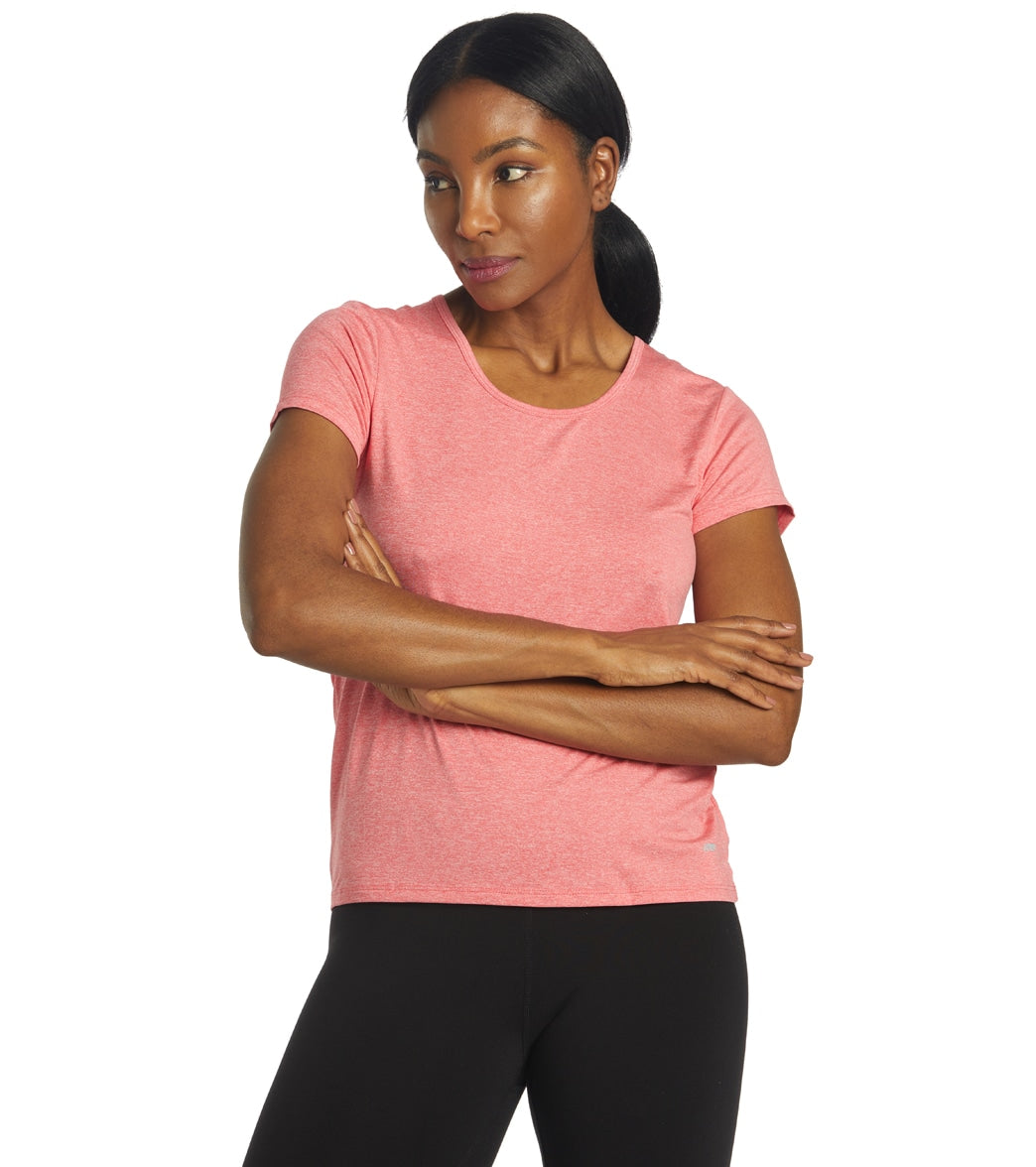 Marika Valery Yoga T-shirt - Heather Geranium Spandex