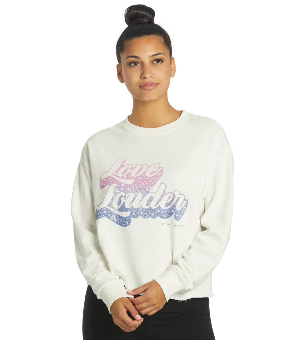 Spiritual Gangster Love Mazzy Pullover Sweatshirt - Stone Cotton