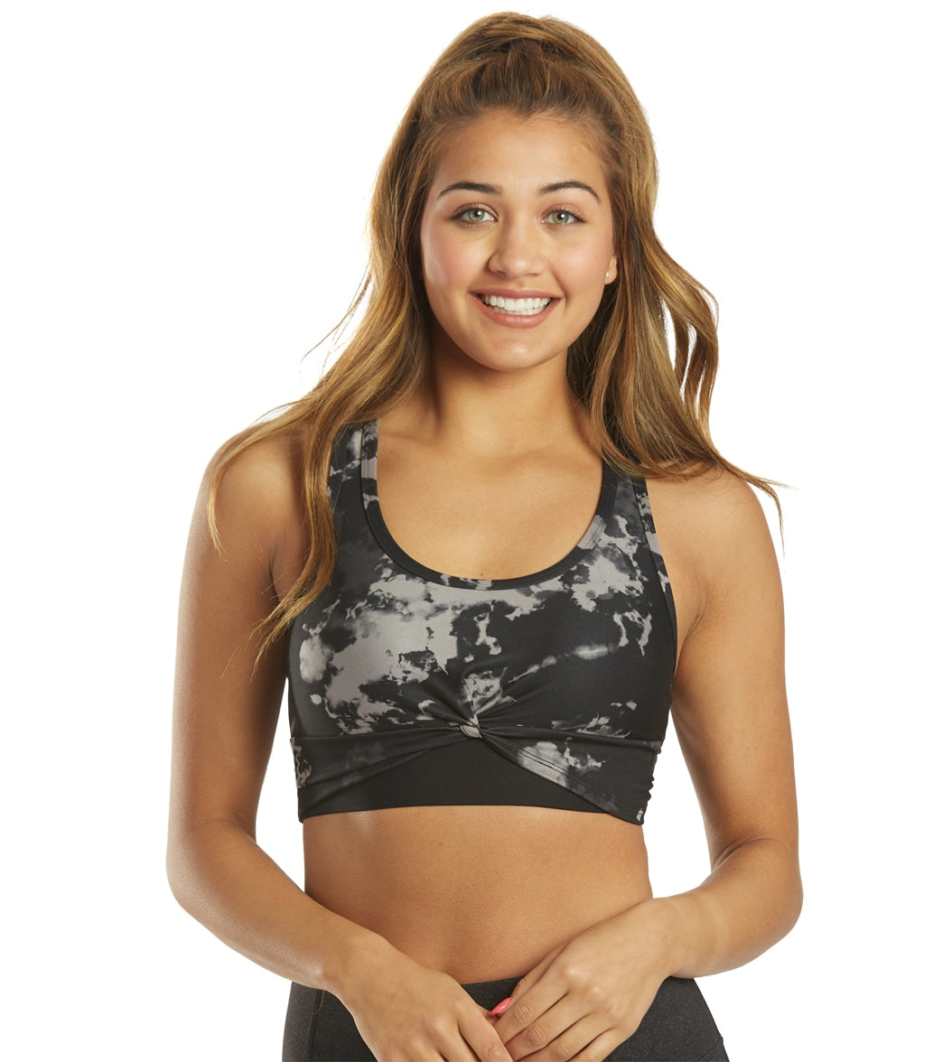 Marika Phillip Sport Bra - Black Ink Tie Dye - Spandex Moisture Wicking