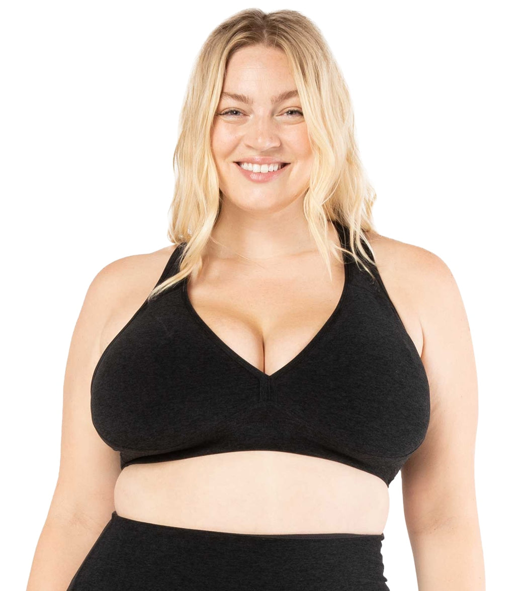 Beyond Yoga Plus Spacedye Lift Your Spirits Bra - Darkest Night Moisture Wicking