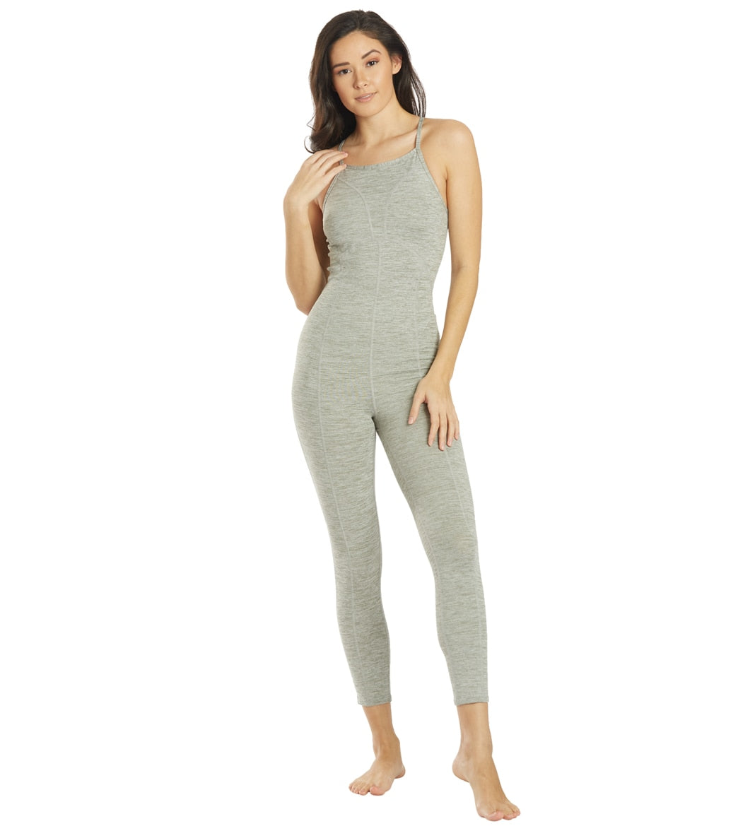 Free People Movement Side to Side Performance Leotard - Grey - Spandex