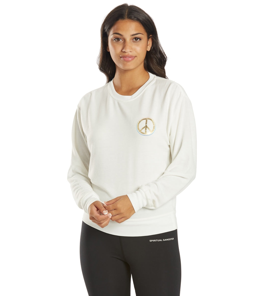 Spiritual Gangster Harmony Crew Neck Savasana Pullover - Stone