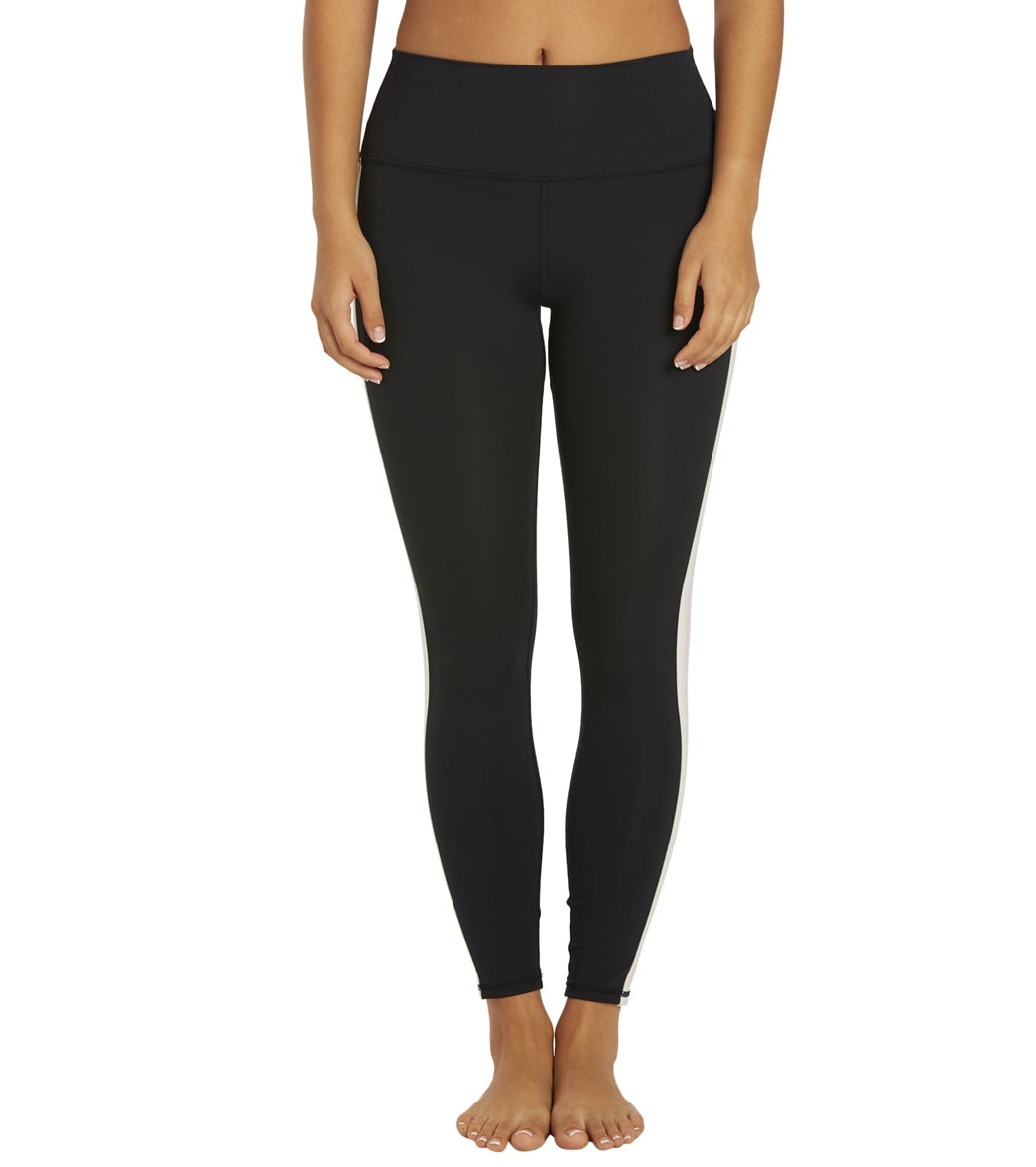 Spiritual Gangster Essential High Waisted 7/8 W Taping Legging - Black