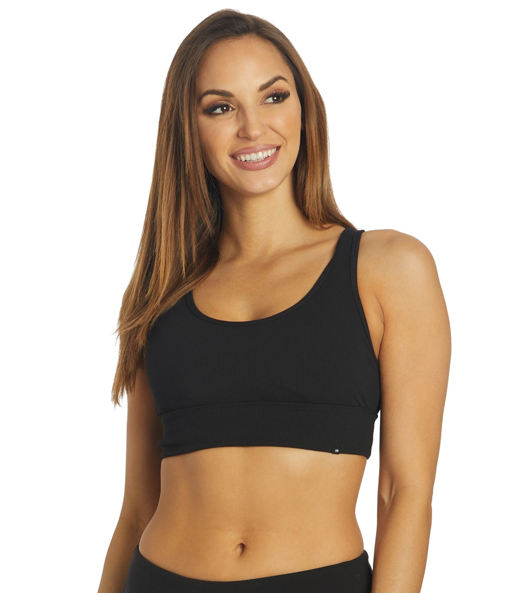 Marika Ginger Yoga Sports Bra - Black Spandex Moisture Wicking