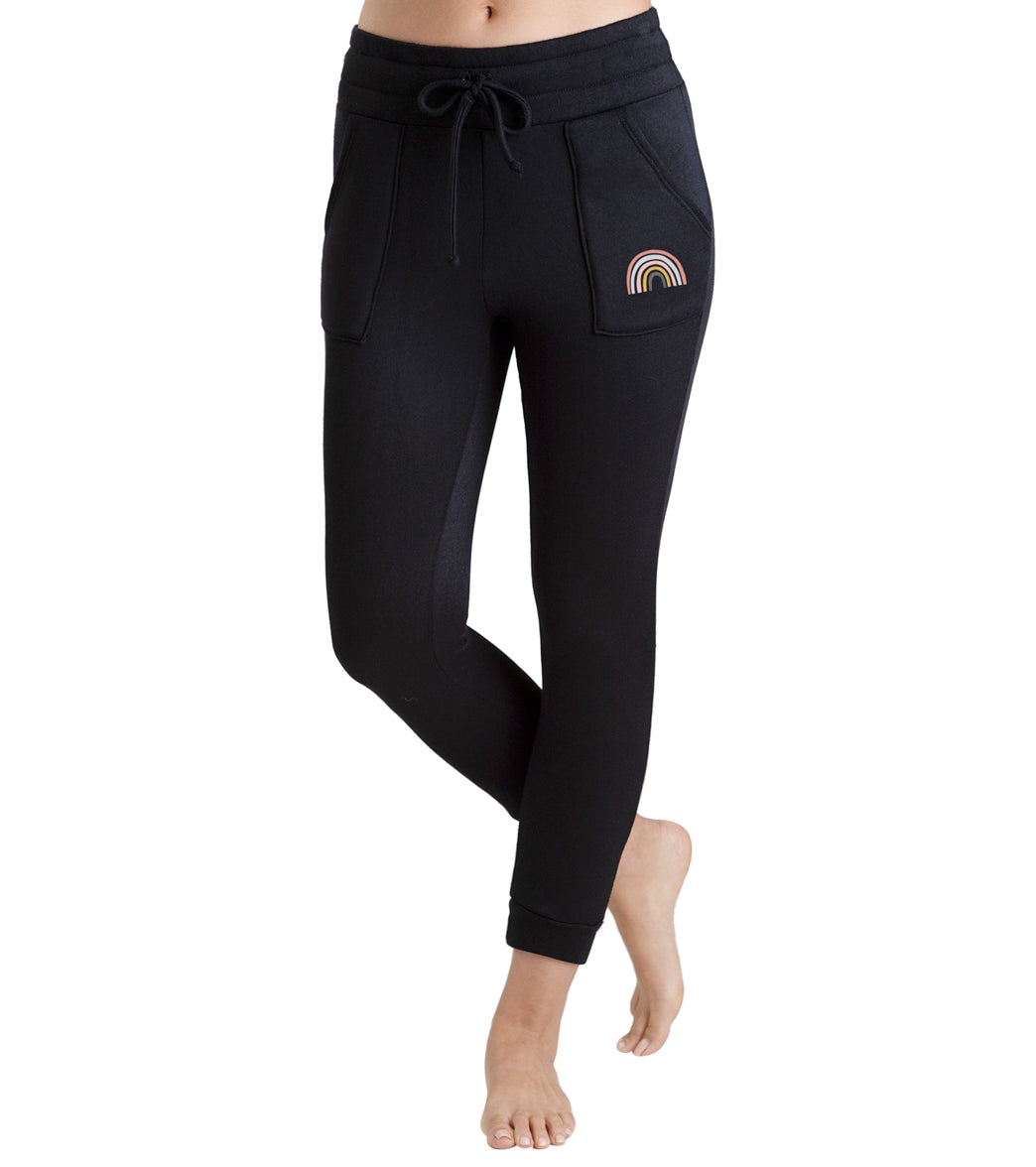 Jala Women's Pocket Jogger Pants - Black Rainbow - Cotton