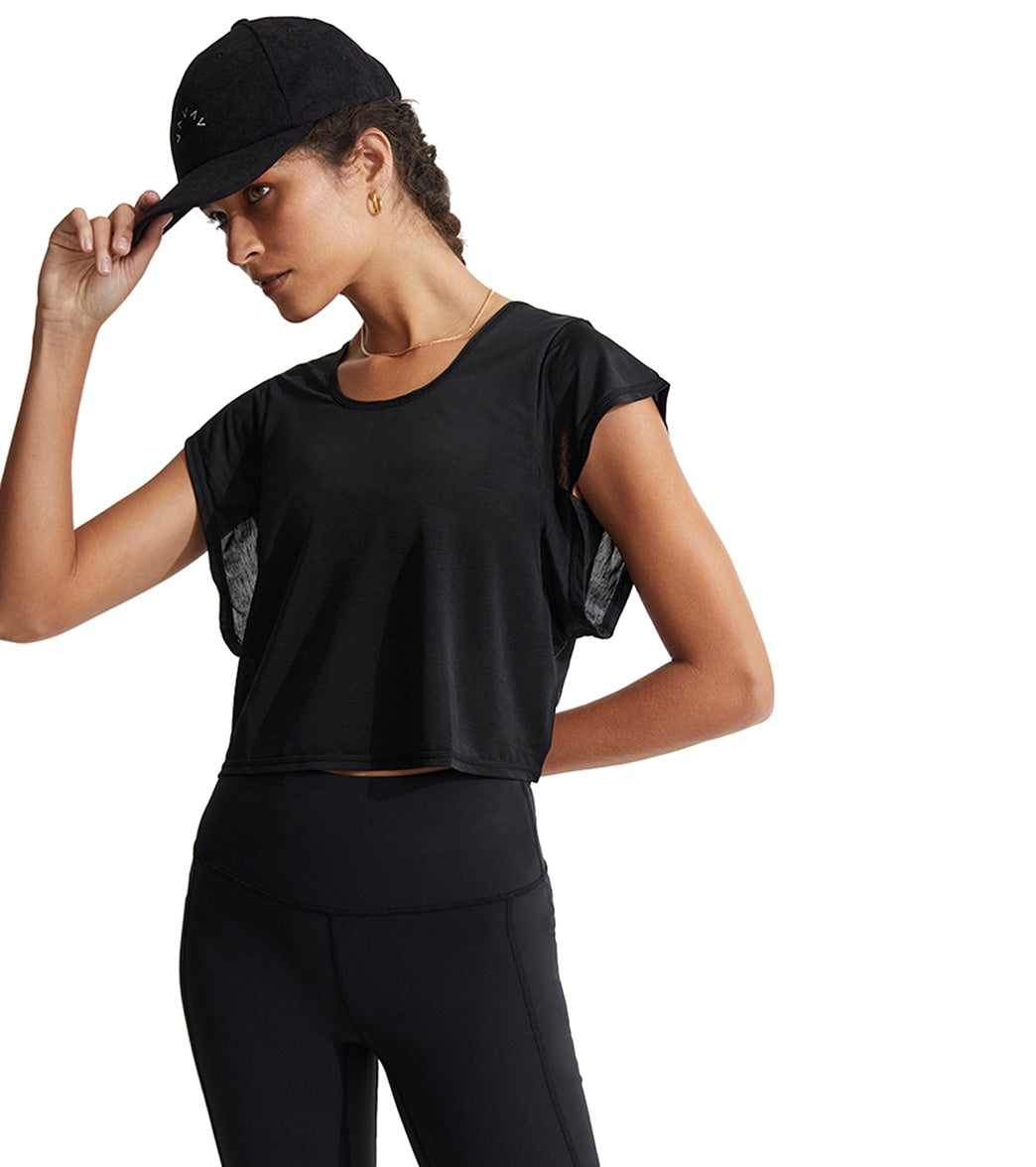 Varley Landon Crop Top - Black -