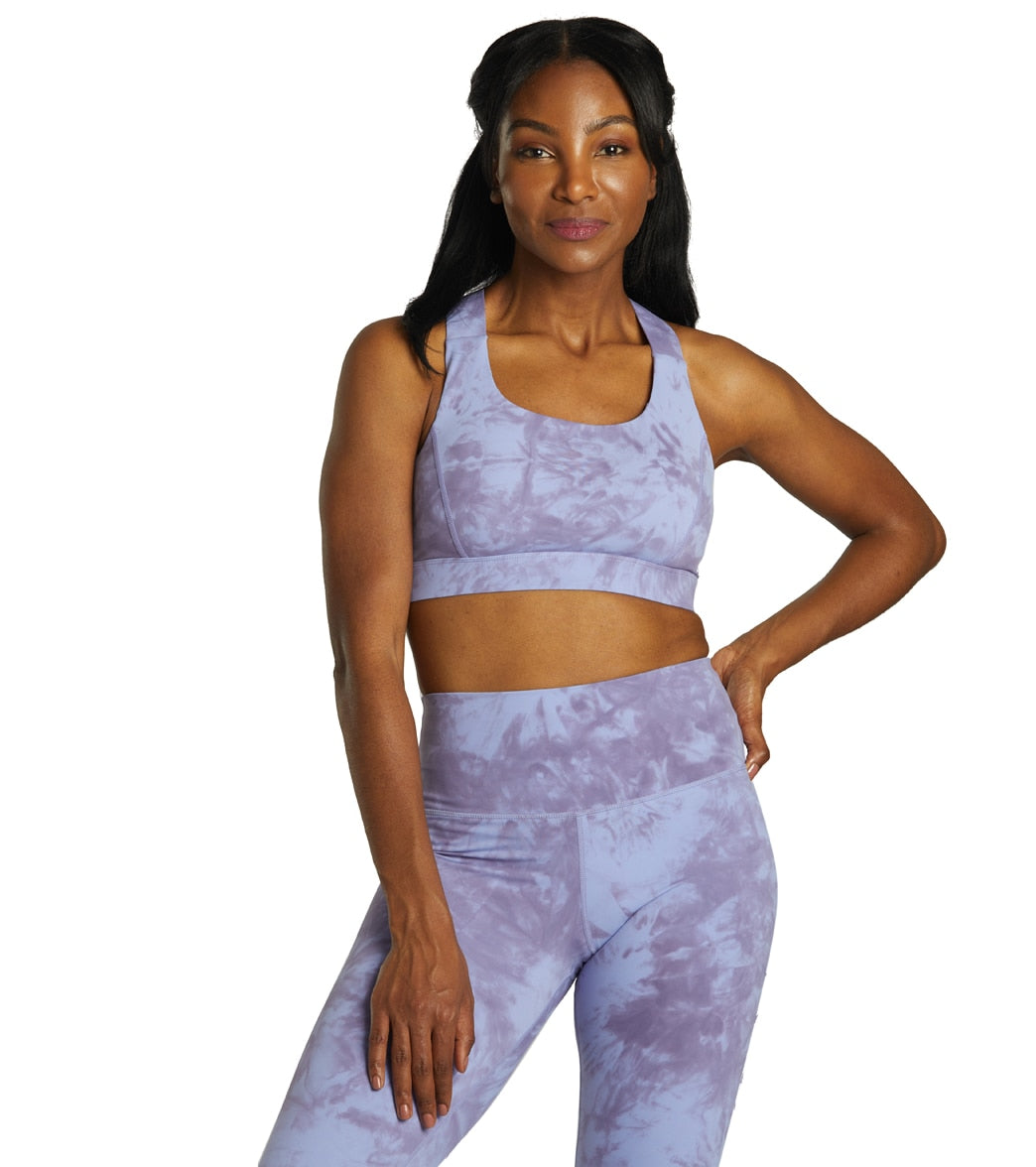 Glyder Full Force Yoga Sports Bra - Lilac Tonal Dye Spandex