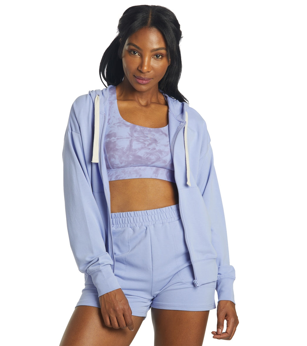 Glyder Vintage Oversized Zip Up - Lilac -