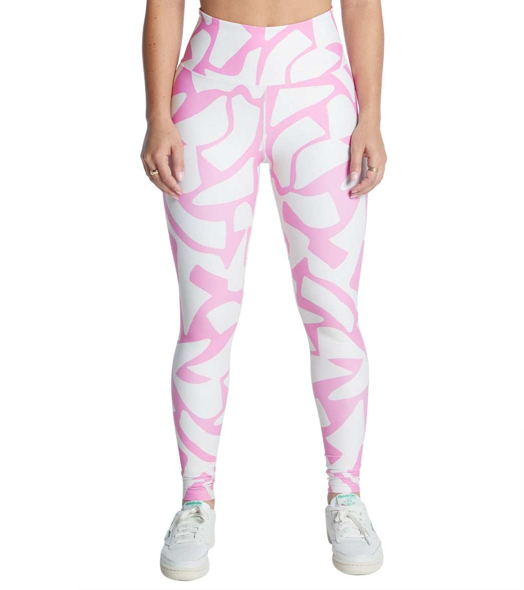 Year of Ours Rio Giselle Legging - Pink/Bone - Spandex