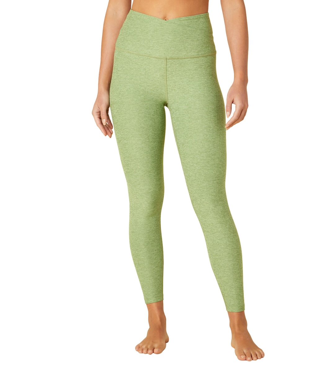 Beyond Yoga Women's Spacedye At Your Leisure High Waisted 7/8 Leggings - Rosemary Heather X-Large Spandex Moisture Wicking