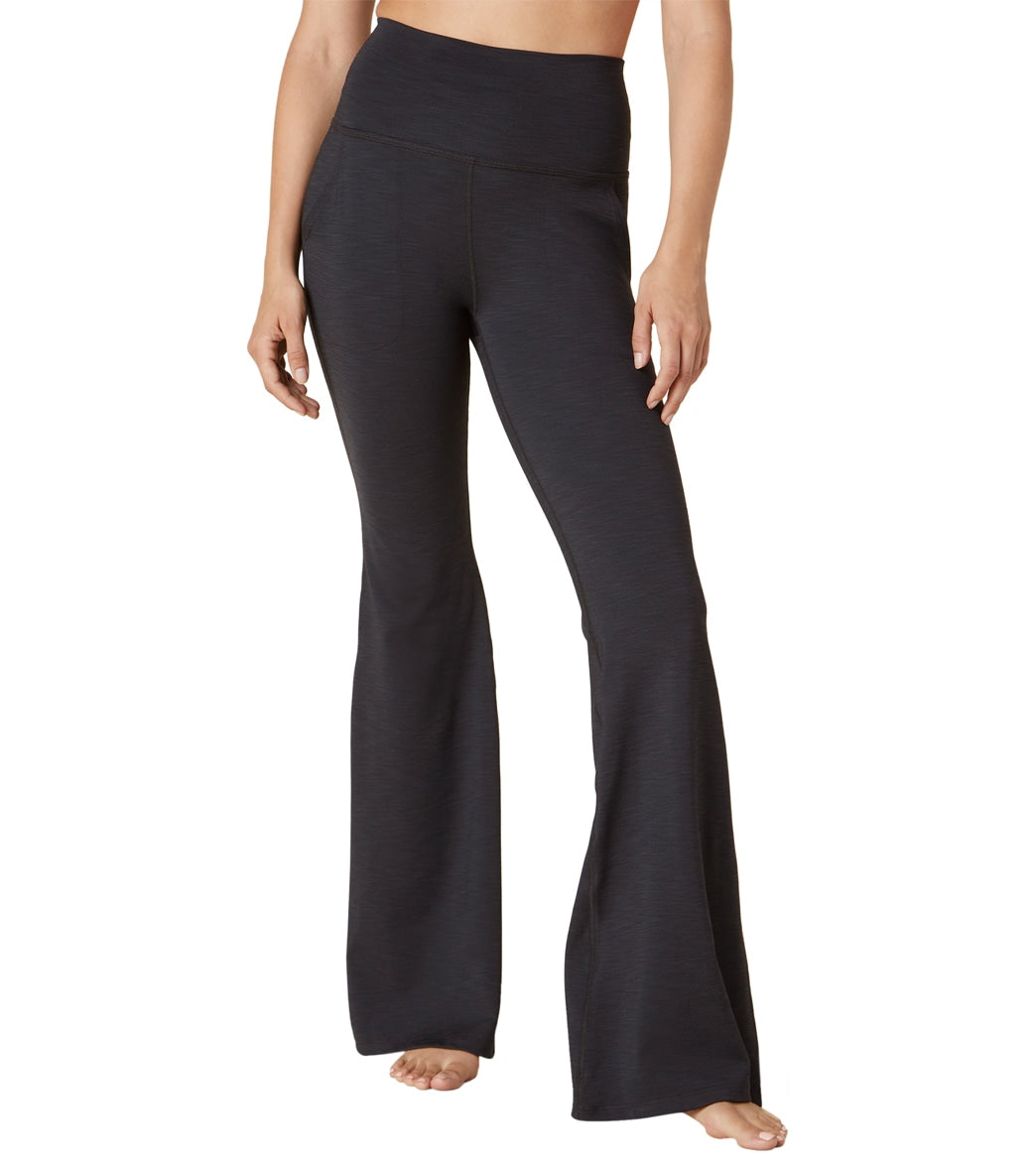 Beyond Yoga Heather Rib All Day Flare Pant - Black