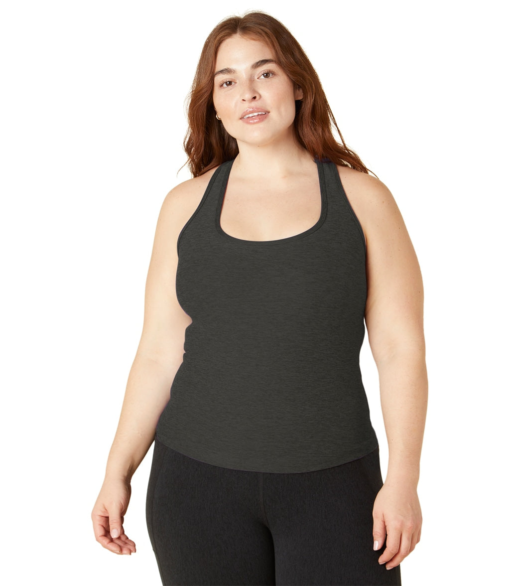 VOOVEEYA Athletic Camisoles with Built in Shelf Bra - Padded Workout Yoga  Cami Tank Tops for Women with Pockets