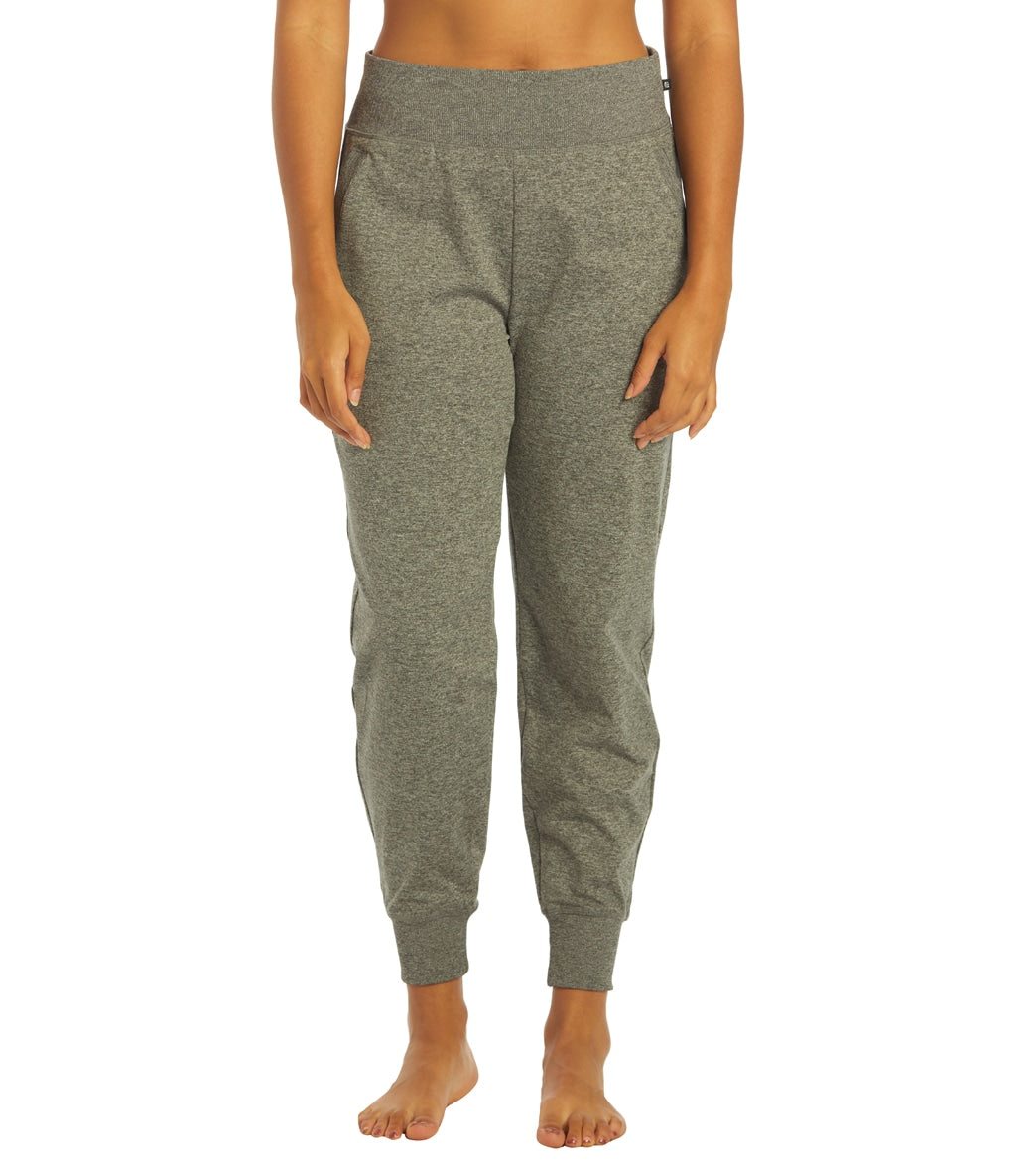 Marika Melange Jogger Pants - Heather Grey - Spandex