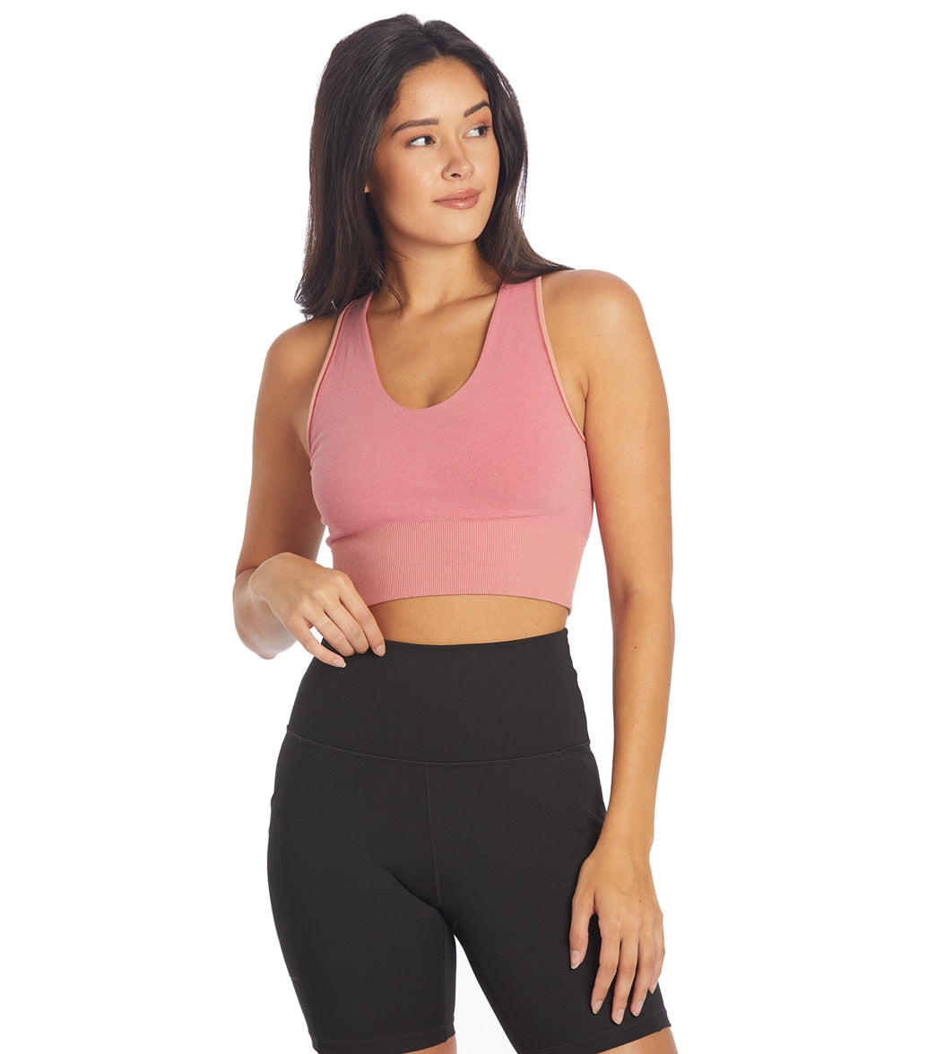 prAna Sopra Seamless Crop Top - Cloud Blush - Cotton