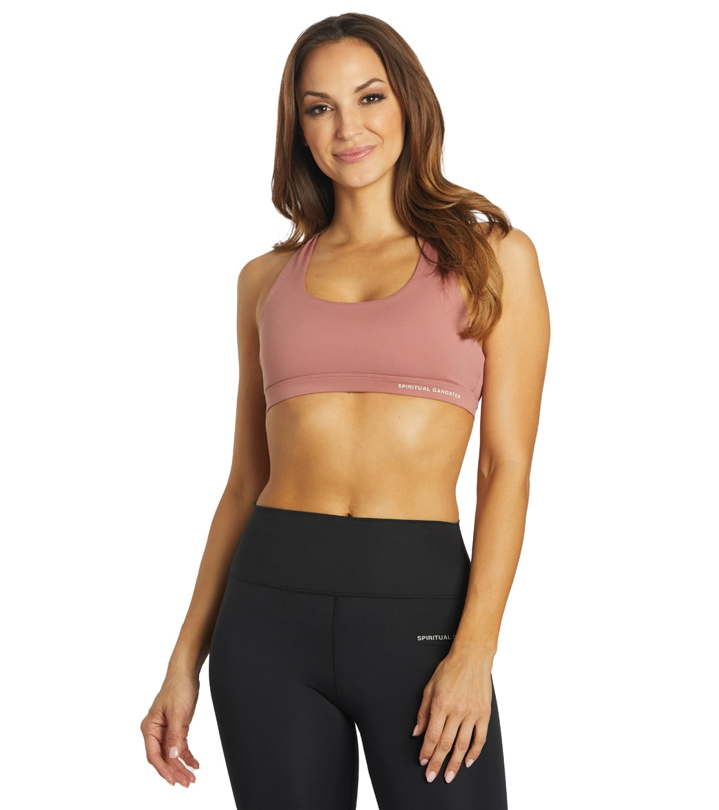 Spiritual Gangster SG Studio Sports Bra - Cappuccino Spandex