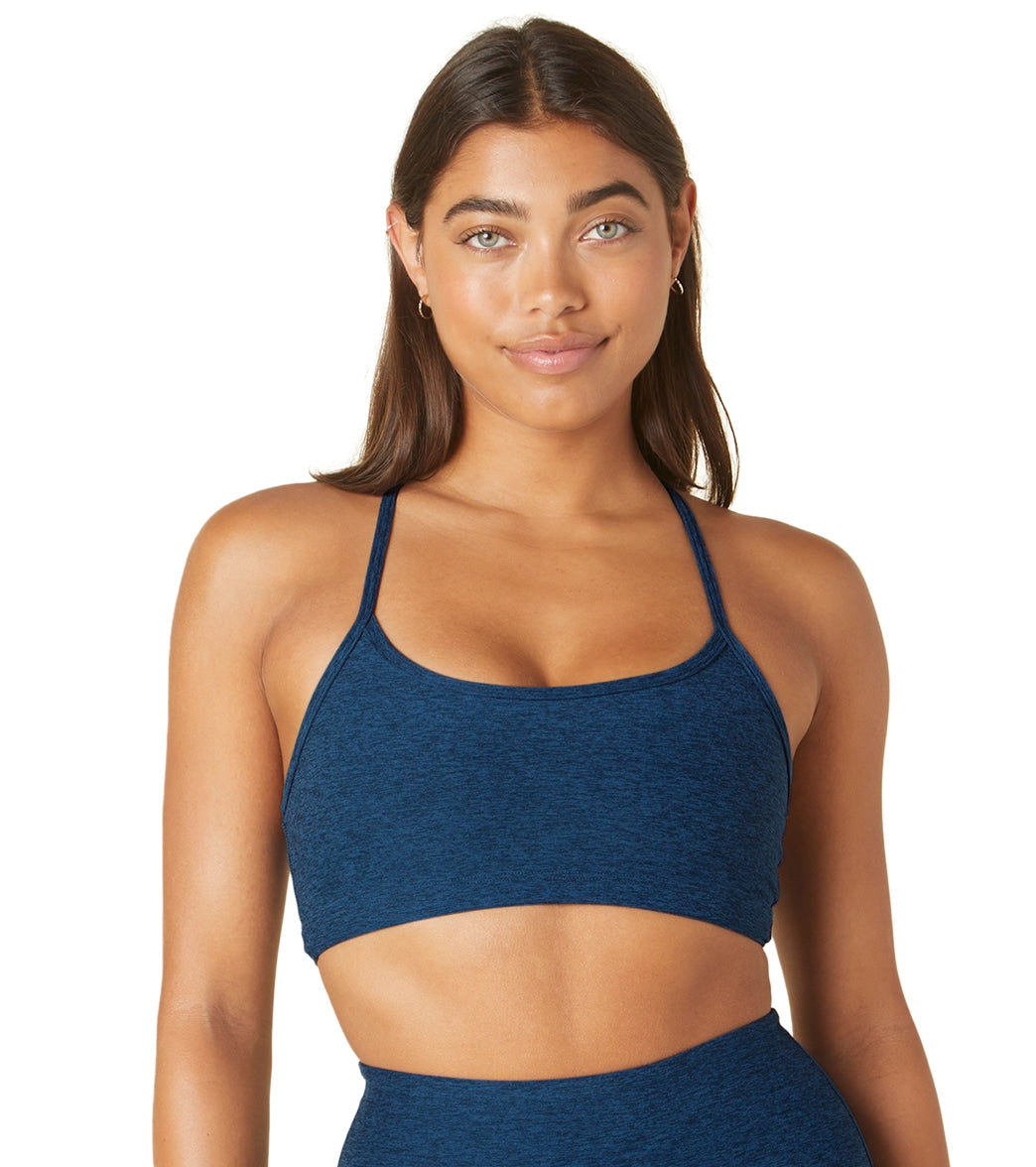 Beyond Yoga Spacedye Slim Racerback Sports Bra - Celestial Blue Heather Moisture Wicking