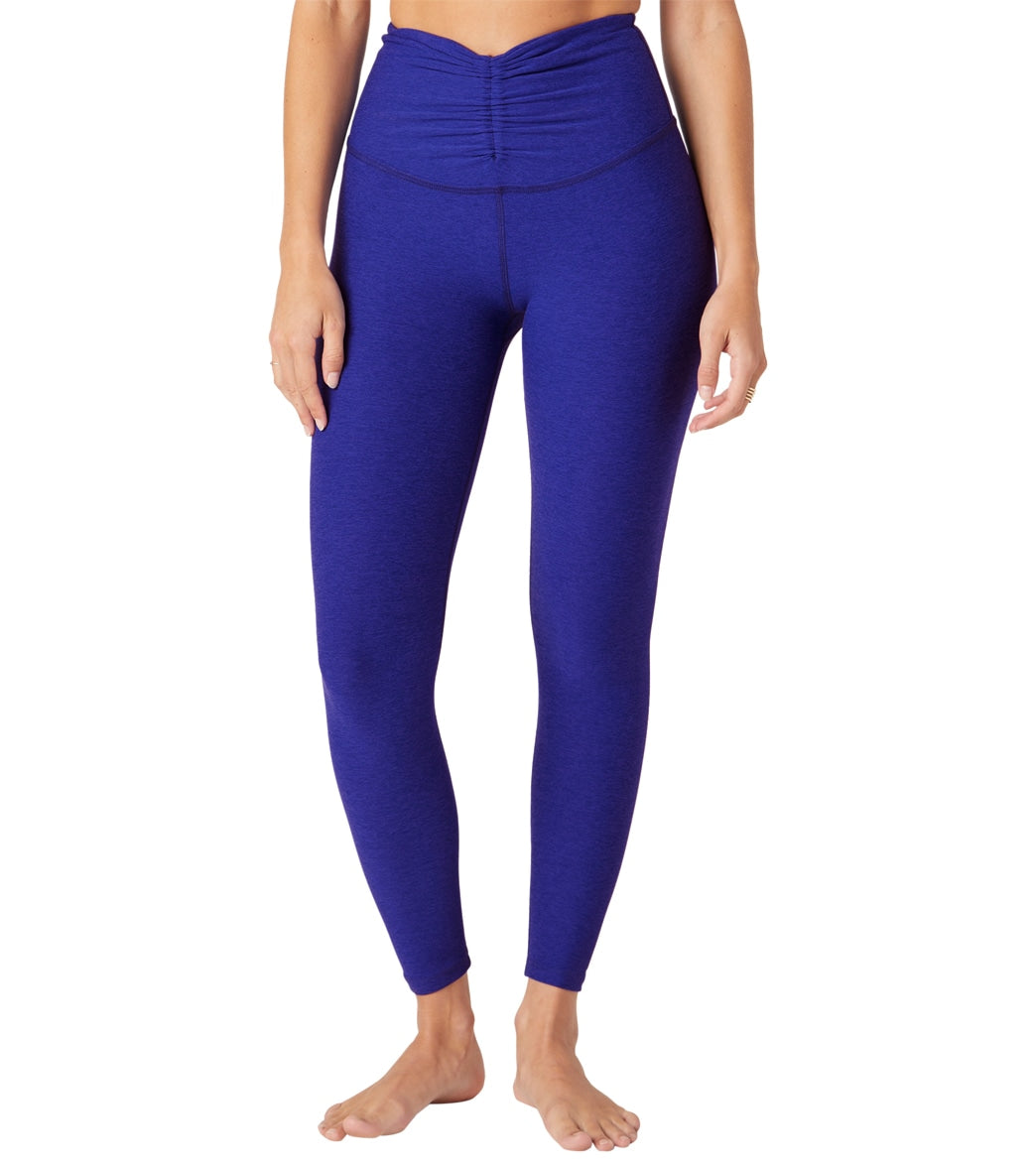Beyond Yoga Outlines High Waisted Midi Leggings - Navy Candy Red