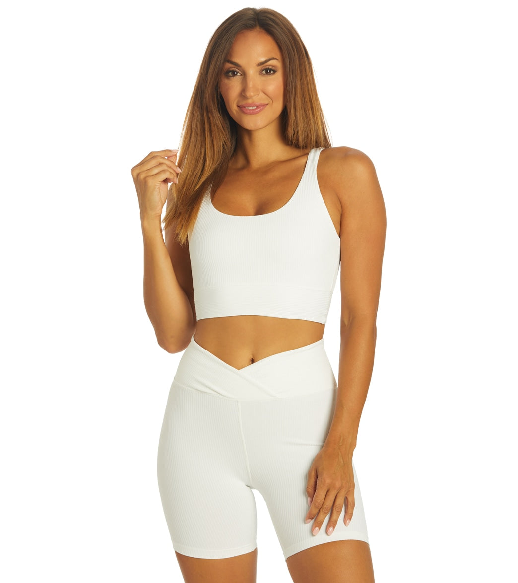 Year of Ours Ribbed Gy Bra - White - Spandex Moisture Wicking