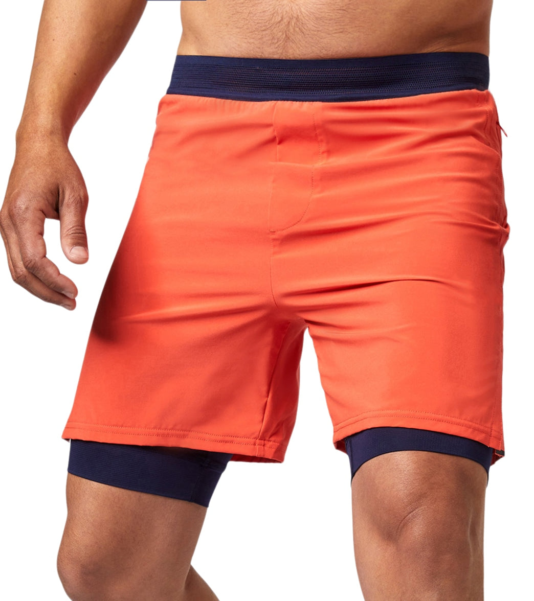 Rhone Men's 6-inch Swift Short Lined - Firelight - Spandex