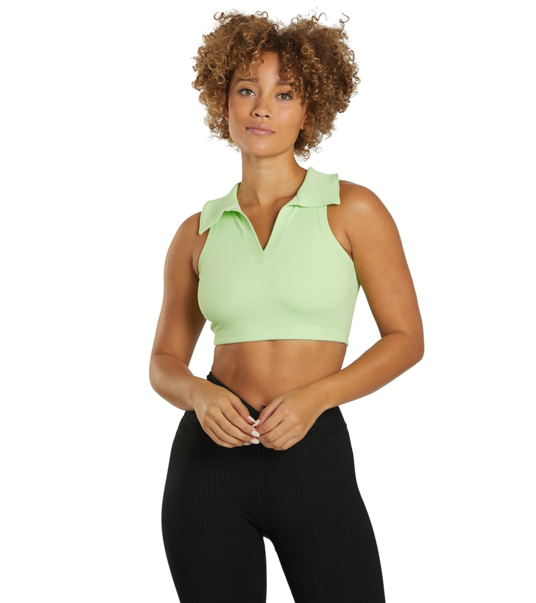 Year of Ours The Gabriela Rib Bra - Pistachio - Spandex