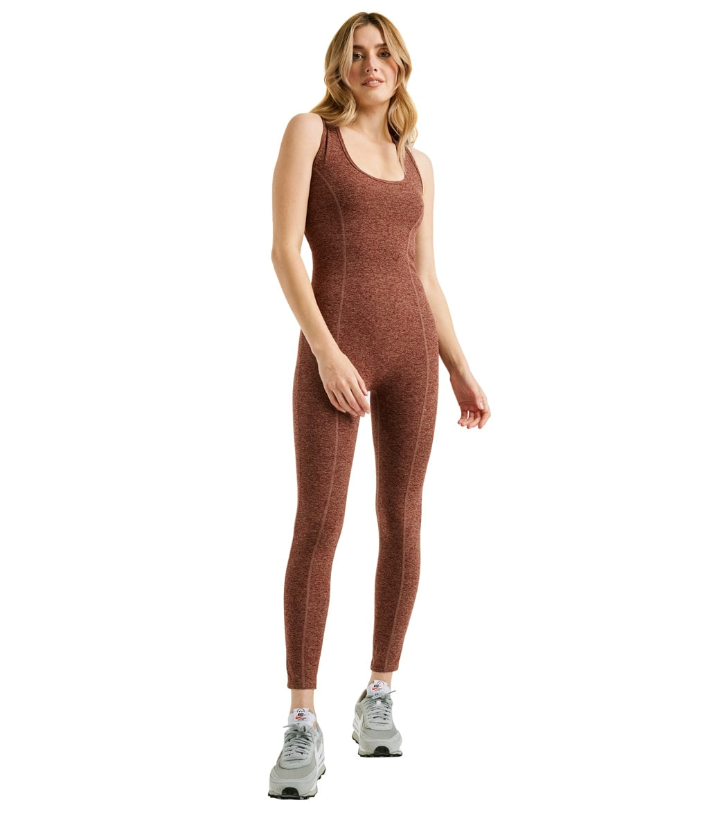 Year of Ours Stretch Onesie - Red Rock - Spandex Moisture Wicking