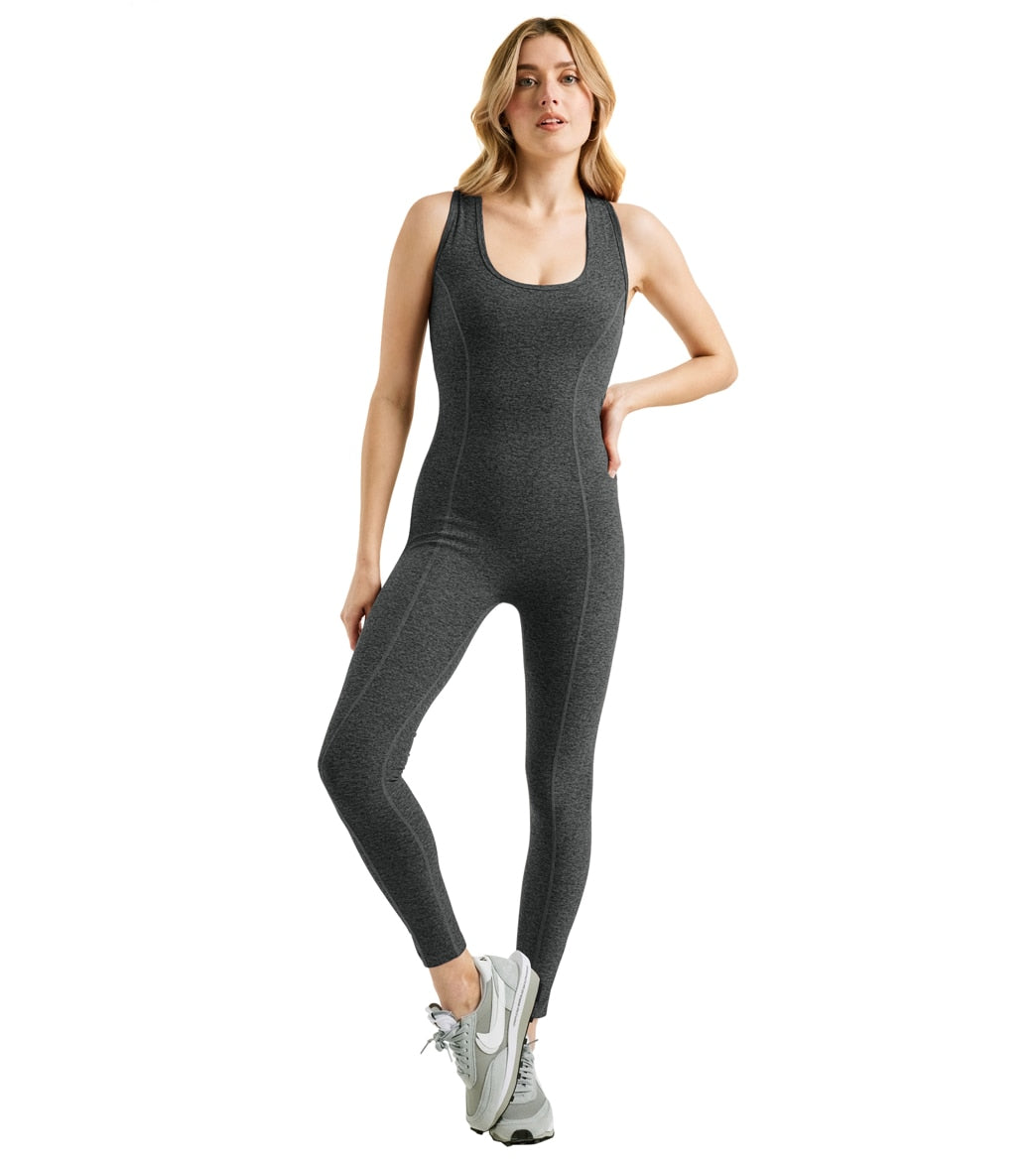 Year of Ours Stretch Onesie - Charcoal - Spandex Moisture Wicking